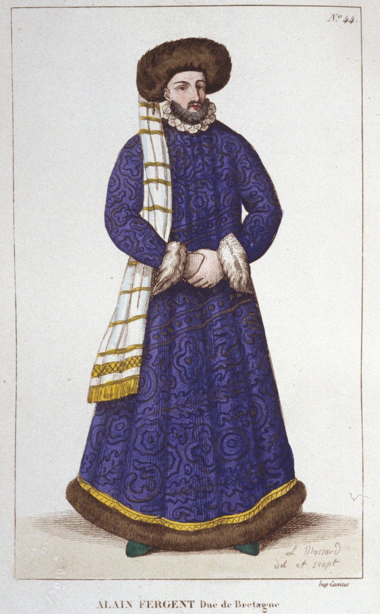 Retrato de Alain Fergent (1060-1115) Duque da Bretanha. de Unknown artist