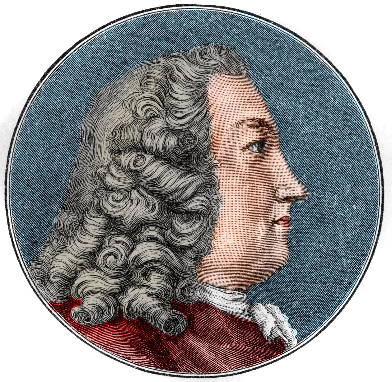 Retrato de Albrecht von Haller Medecin, fisiologista e botânico suíço (1708-1777) Gravura. de Unknown artist