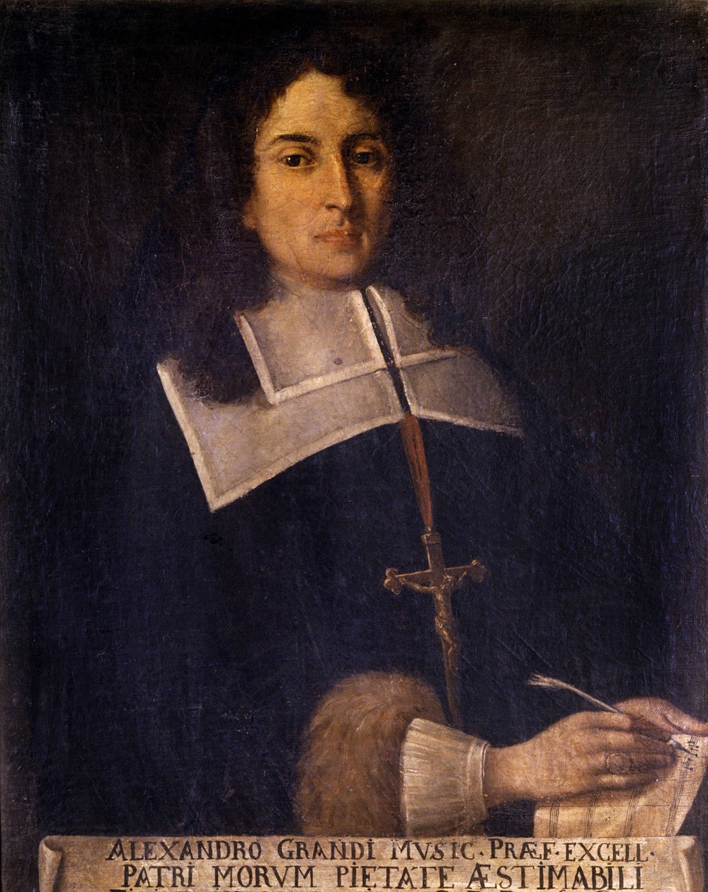 Retrato de Alessandro Grandi (1577-1630) compositor italiano. de Unknown artist