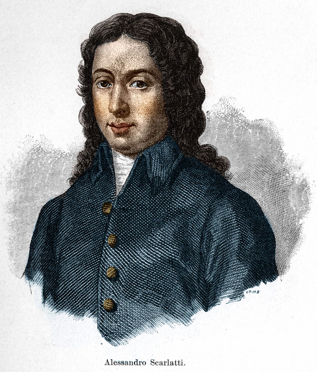 Retrato de Alessandro Scarlatti (1660 - 1725), compositor italiano. de Unknown artist