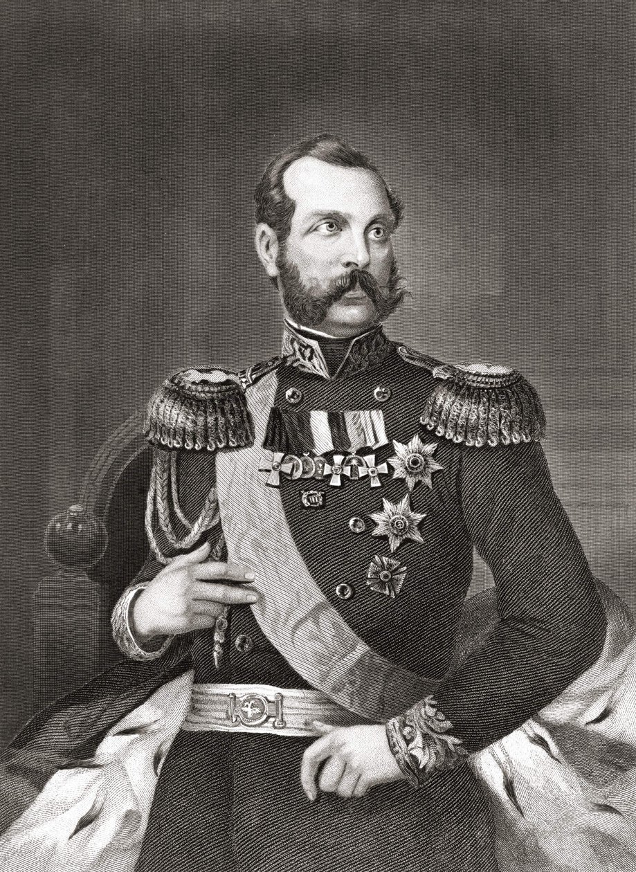 Retrato de Alexandre II Nikolayevich (1818 - 1881), Imperador da Rússia. de Unknown artist