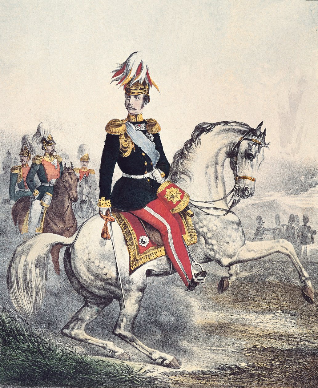 Retrato de Alexander II Nikolayevich (gravura a cores) de Unknown artist