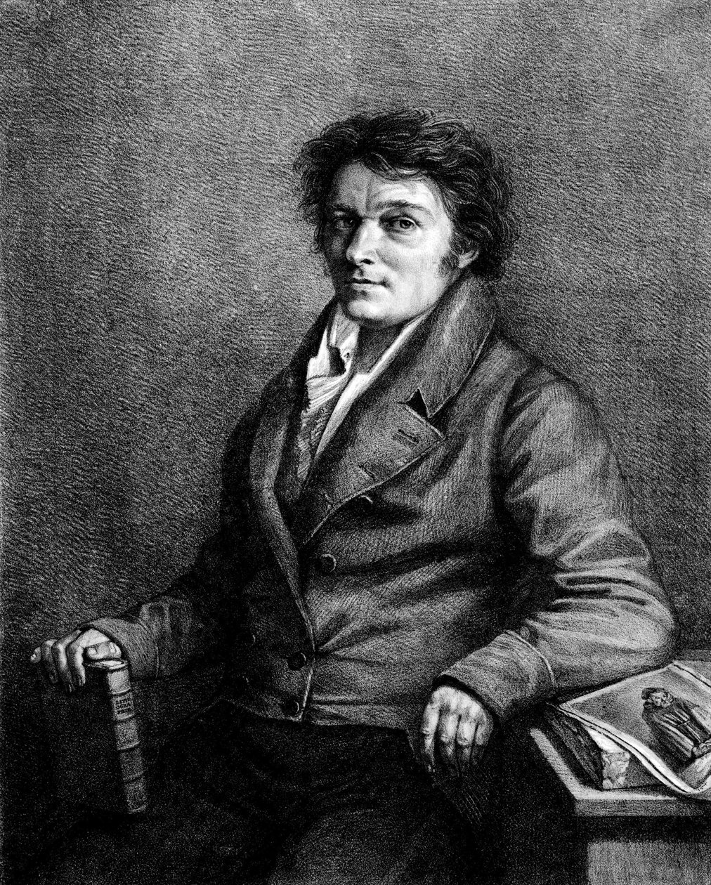 Retrato de Alois (ou Aloys) Senefelder (1771-1834), autor de teatro checo, inventor da litografia. de Unknown artist
