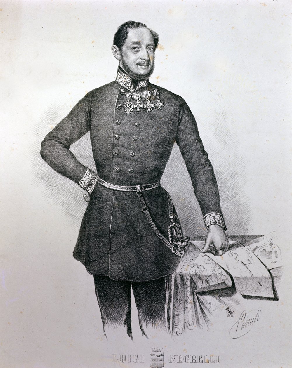 Retrato de Alois Negrelli (Luigi Negrelli) de Unknown artist