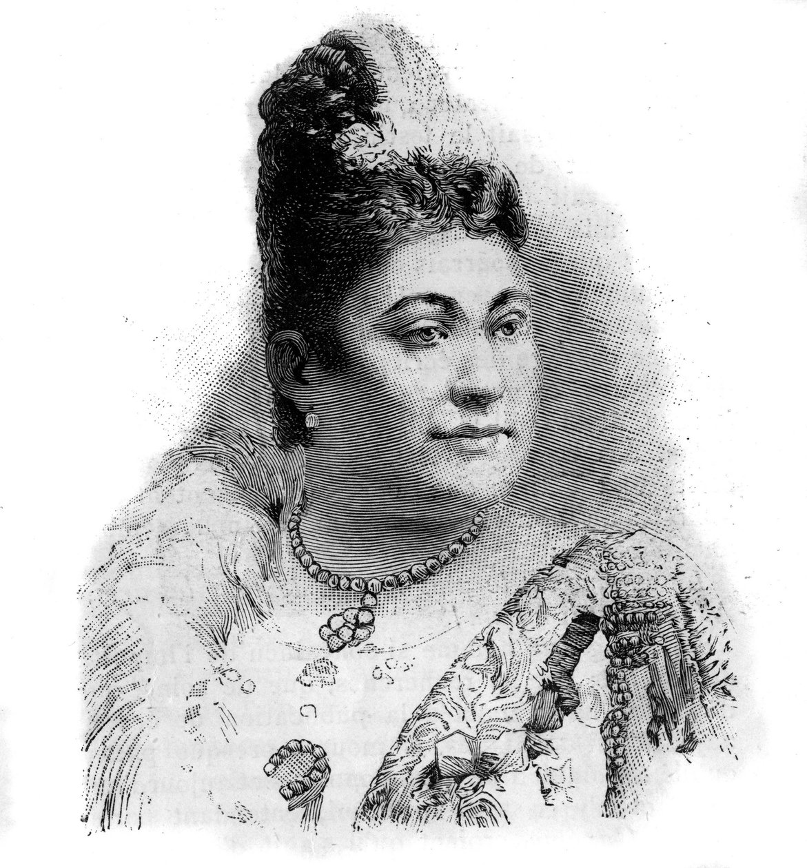 Retrato de Amalie Friedrich MATERNA soprano austríaco (1844-1918). de Unknown artist