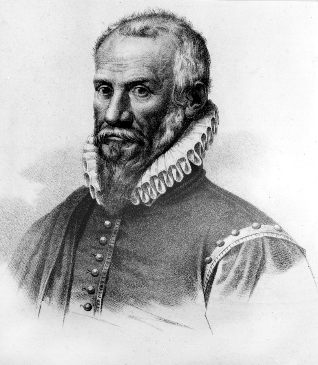 Retrato de Ambroise Paré (1509-1590), cirurgião francês de Unknown artist