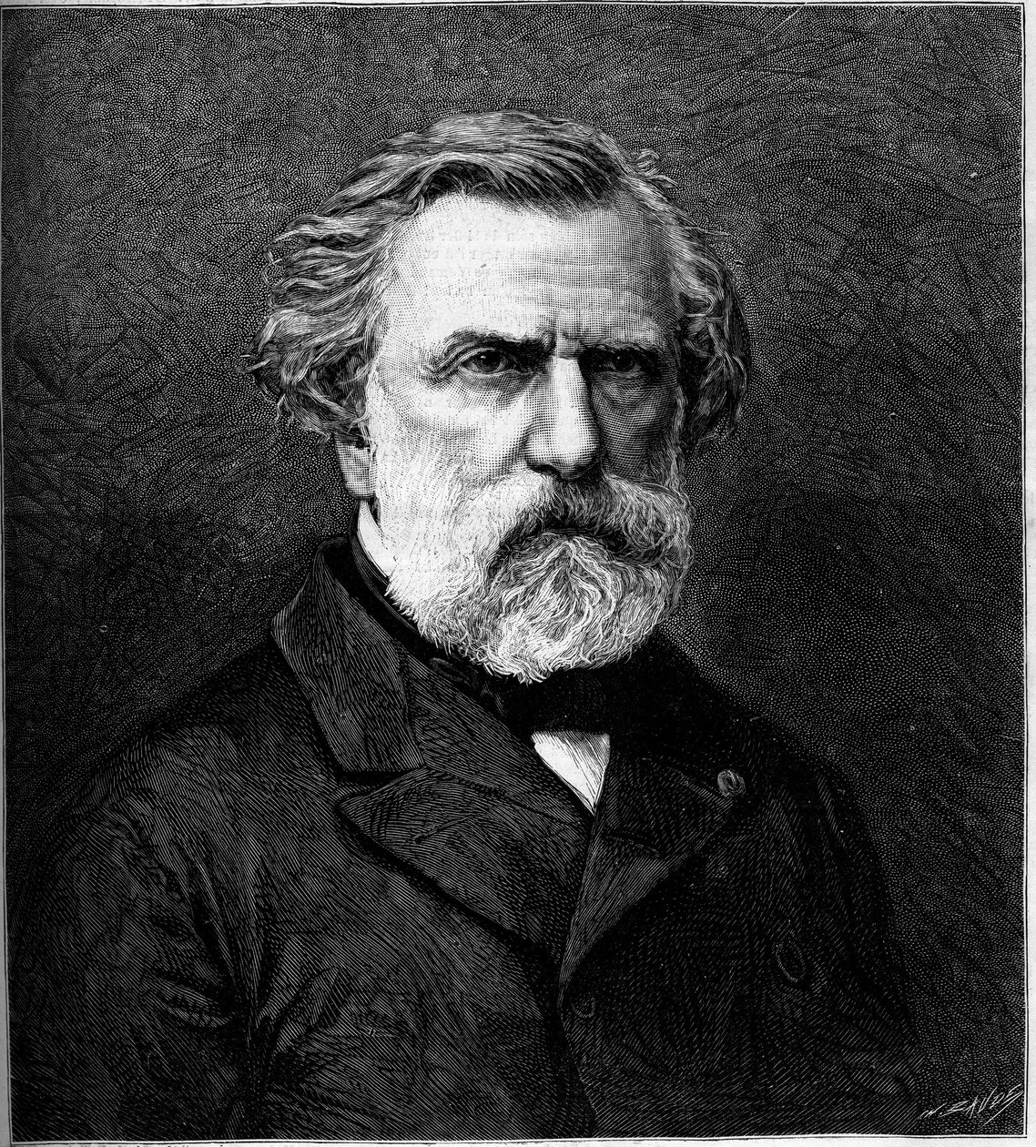Retrato de Ambroise Thomas (1811-1896), compositor francês. Gravura em "Le Monde Illustré" n°1308 de 22 de Abril de 1882. de Unknown artist