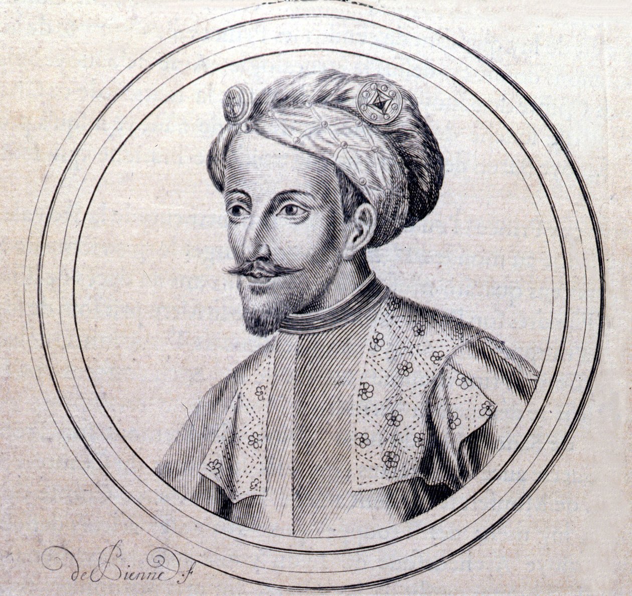 Retrato de Amedee V de Savoie dit Le Grand (1249 - 1324) (Amedeo VI di Savoia detto il Grande) em "Genealogique Histoire de la royale maison de savoye" de Samuel Guichenou, Lyon 1660. de Unknown artist