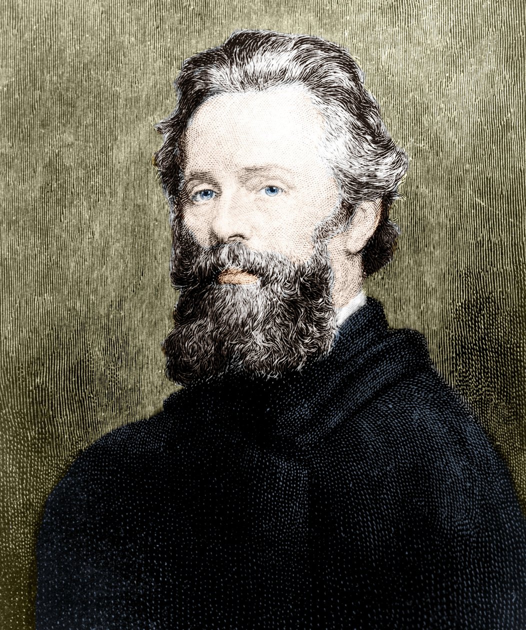 Retrato do poeta e romancista americano Herman Melville (1819-1891). de Unknown artist