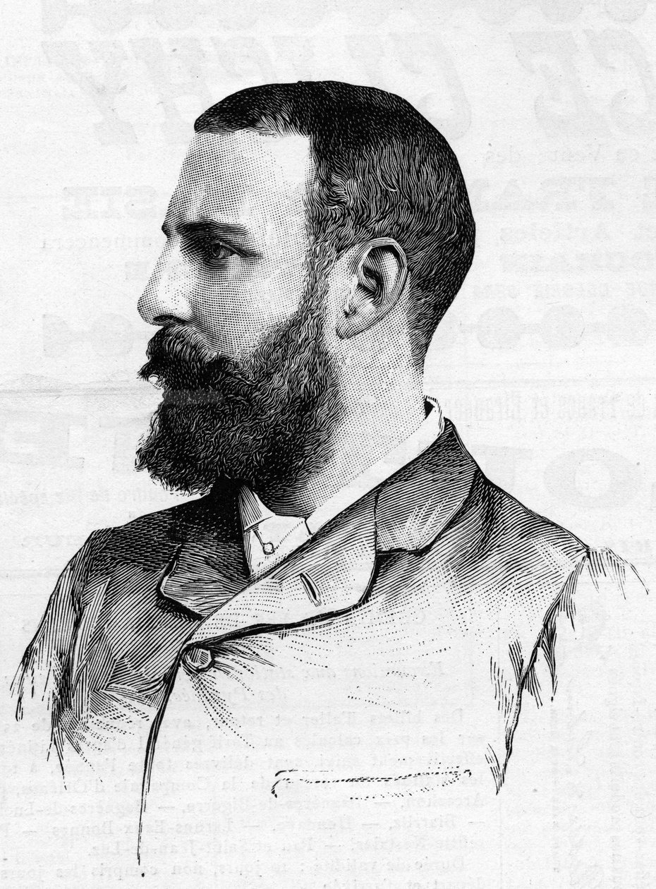 Retrato do escritor americano Francis Marion Crawford (1854-1909), em 1887. de Unknown artist
