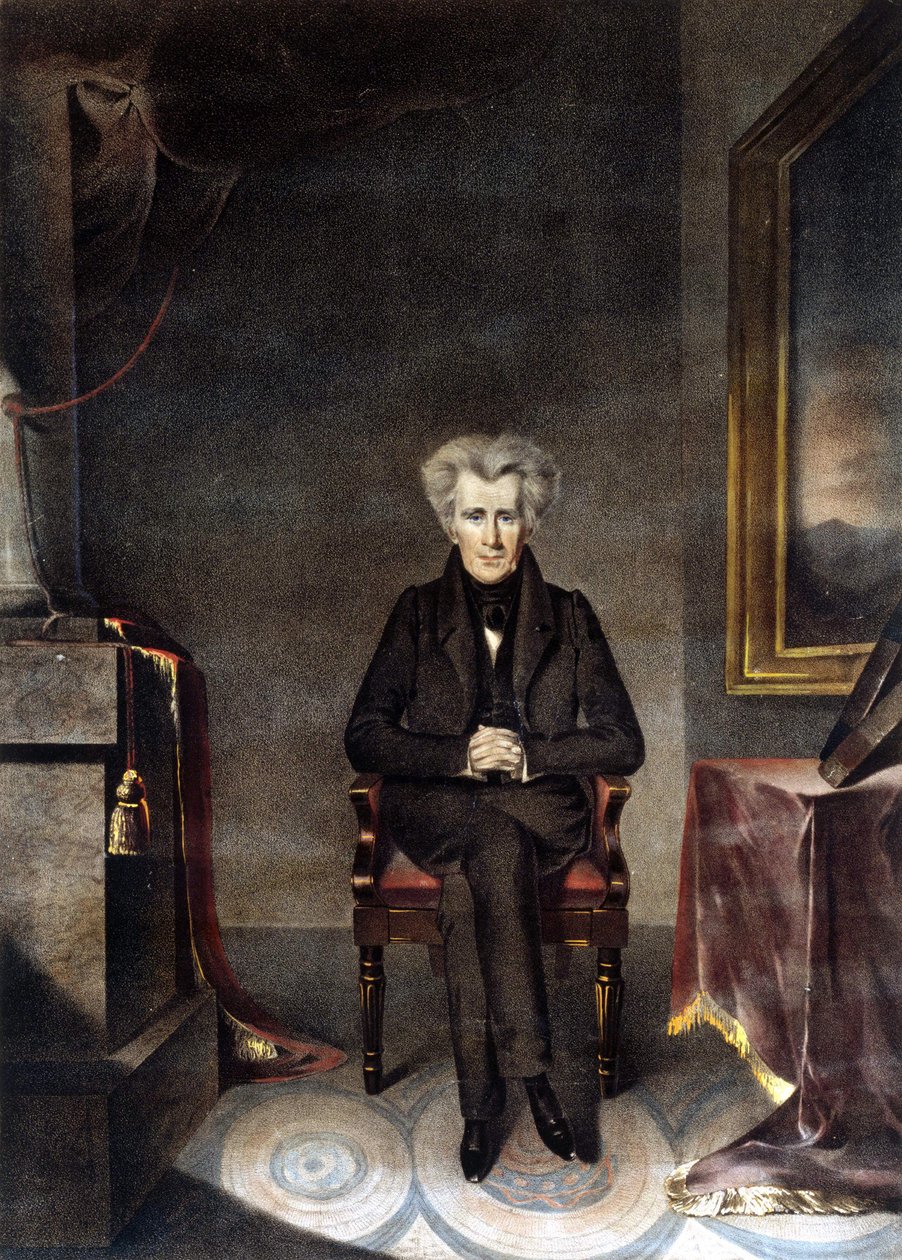 Retrato de Andrew Jackson (1767 - 1845) estadista americano. de Unknown artist