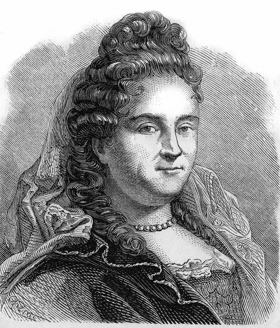 Retrato de Anne Lefebvre, Mme. Dacier. Erudito francês (1647 a 1720). de Unknown artist