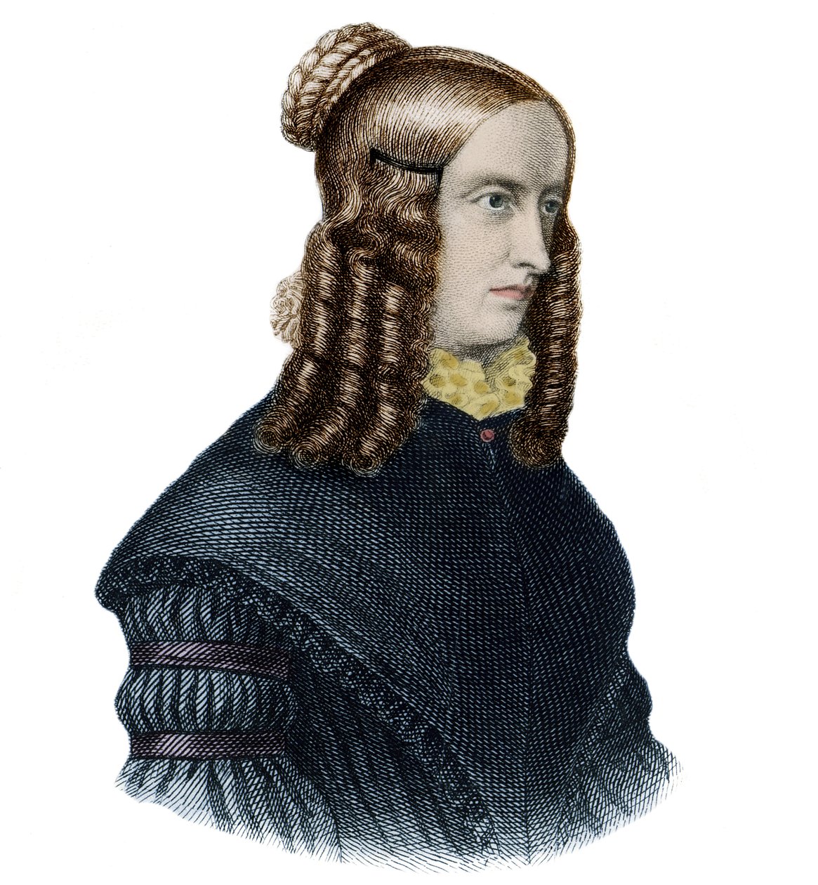 Retrato de Annette von Droste-Hulshoff (Droste Hulshoff) (1797-1848) Escritora e poetisa inglesa de Unknown artist
