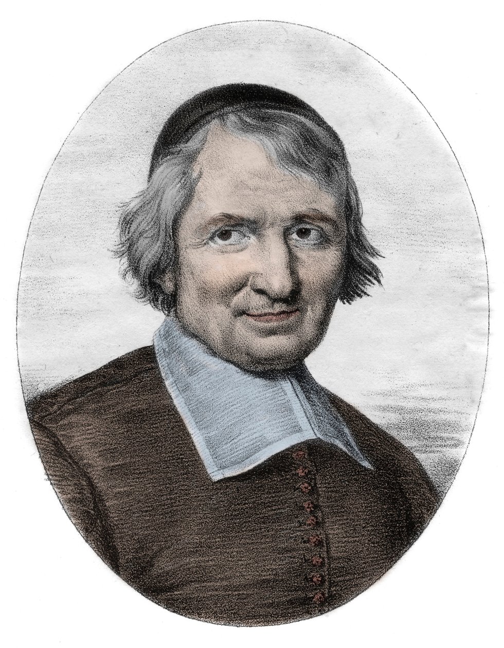 Retrato de Antoine Arnauld dit le Grand Arnauld (1612-1694), padre francês, teólogo, filósofo e matemático, membro dos Jansenistas (Retrato de Antoine Arnauld, teólogo, filósofo e matemático, um dos líderes de Unknown artist