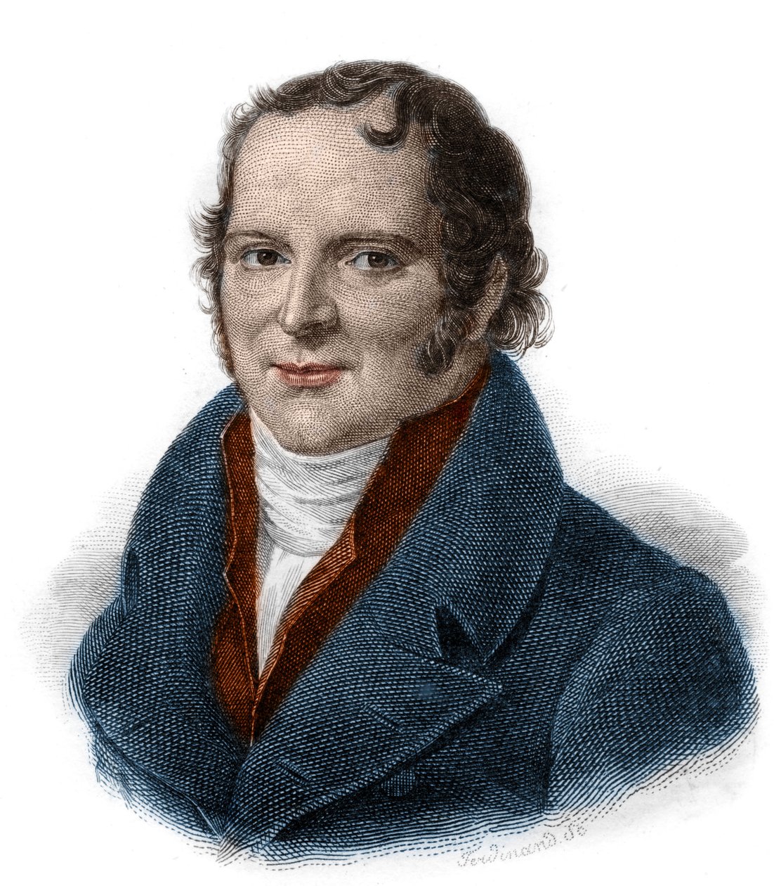 Retrato de Antoine Francois, Conde de Fourcroy (1755 - 1809) Químico, naturalista, médico, gravura do século XIX de Unknown artist