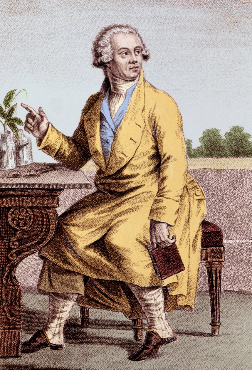 Retrato de Antoine Laurent de Lavoisier (1743-1794), químico francês. de Unknown artist