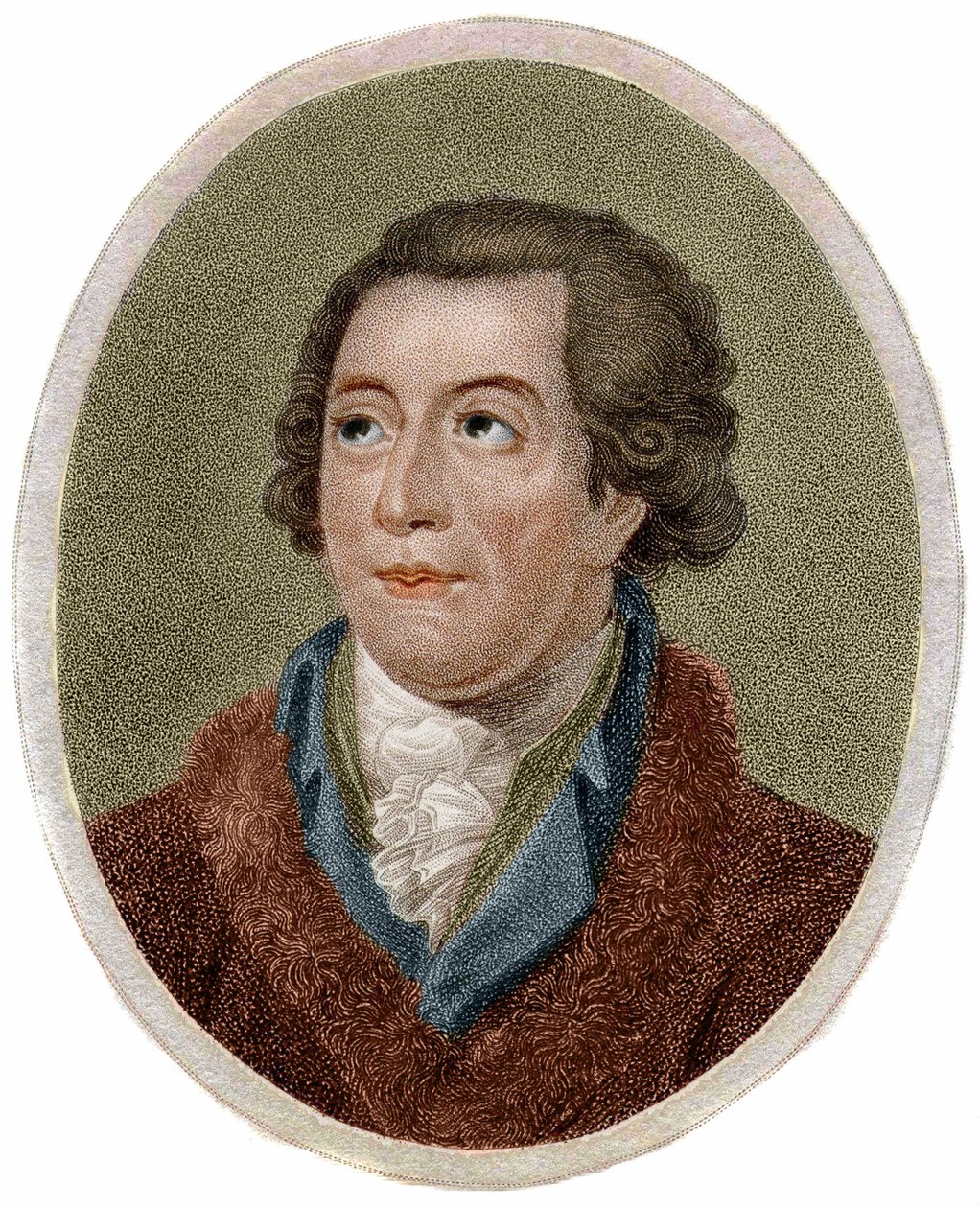 Retrato de Antoine Laurent de Lavoisier, químico francês (1743-1794) gravado por Chapman de Unknown artist