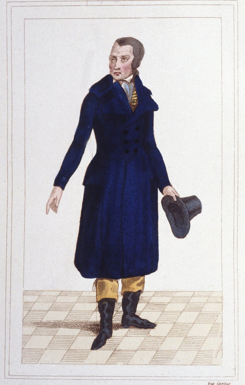 Retrato de Antoine Quentin Fouquier Tinville (1746 - 1795), magistrado francês e gravura política de 1830 de Unknown artist