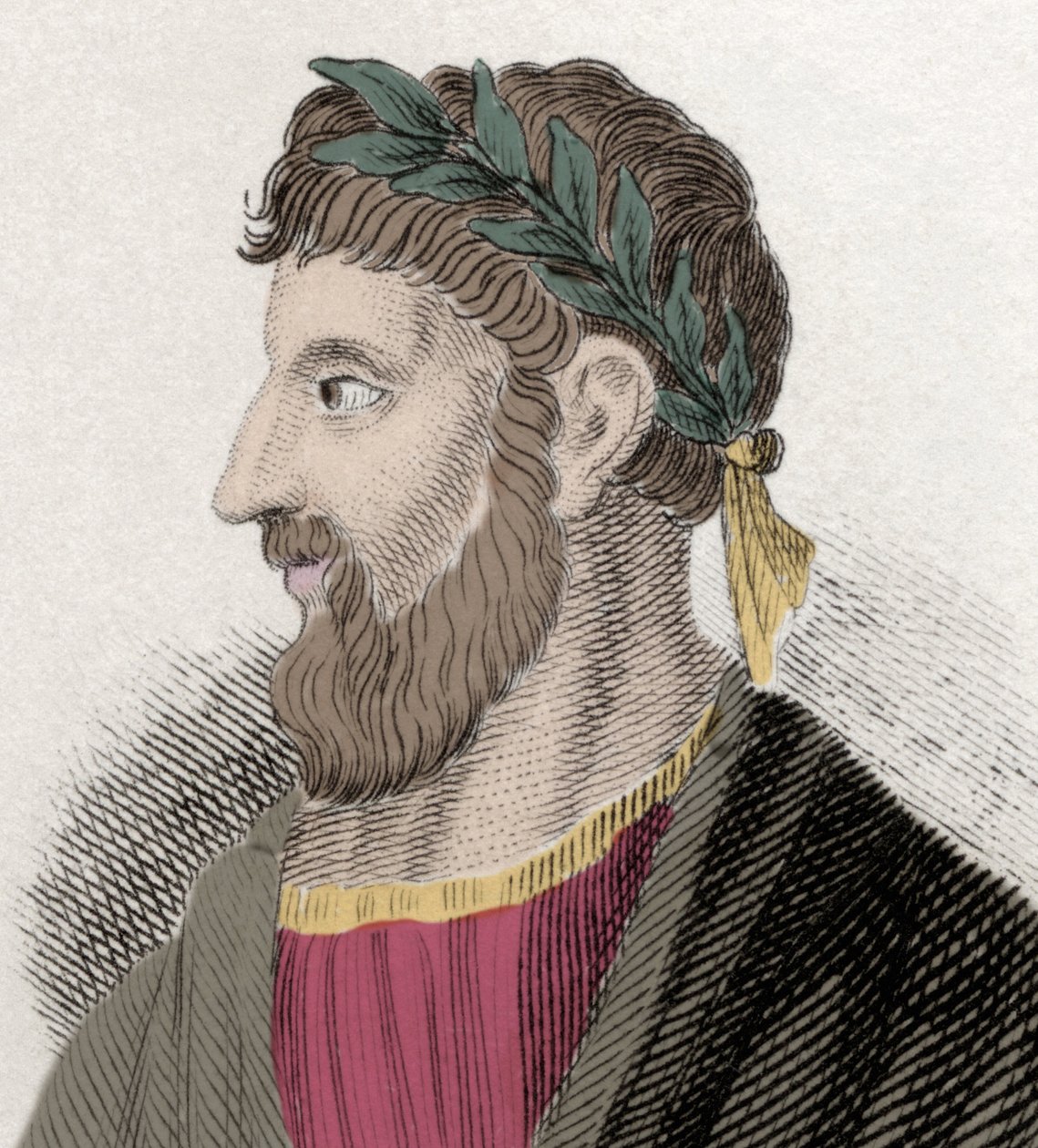 Retrato de Apollonios de Tyana (Apollonius) (16 ap. JC-98/98 ap. JC), filósofo grego. Gravura do século XIX. de Unknown artist