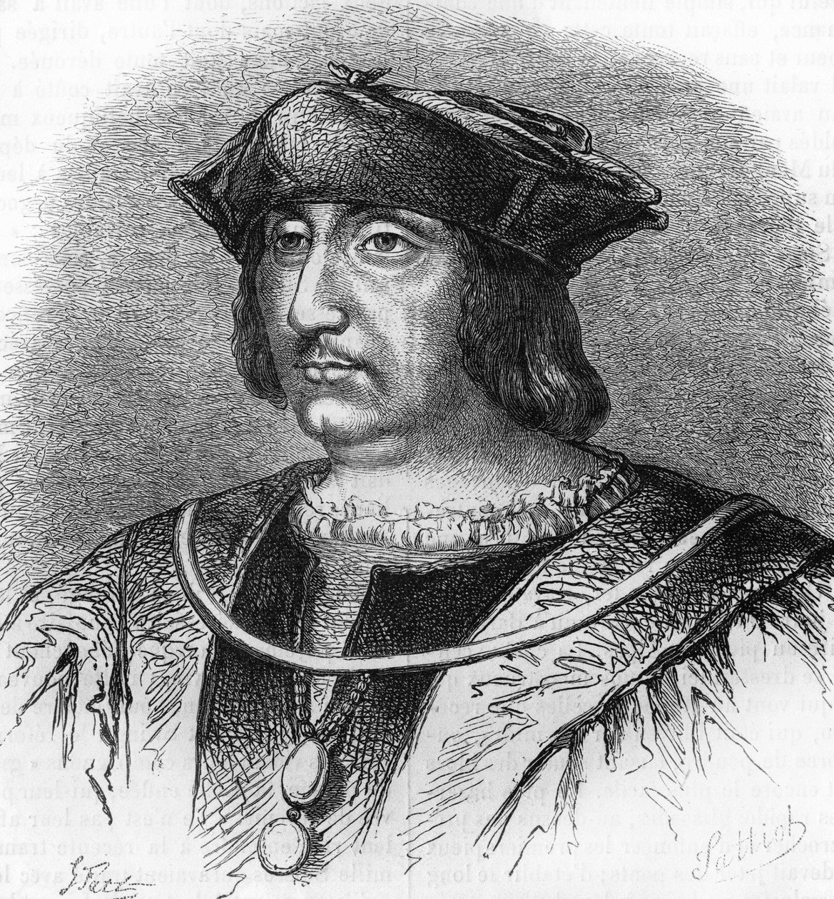 Retrato de Arthus de Gouffier (1475-1519), senhor de Boissy, preceptor do rei François 1. Gravura do século XIX. de Unknown artist