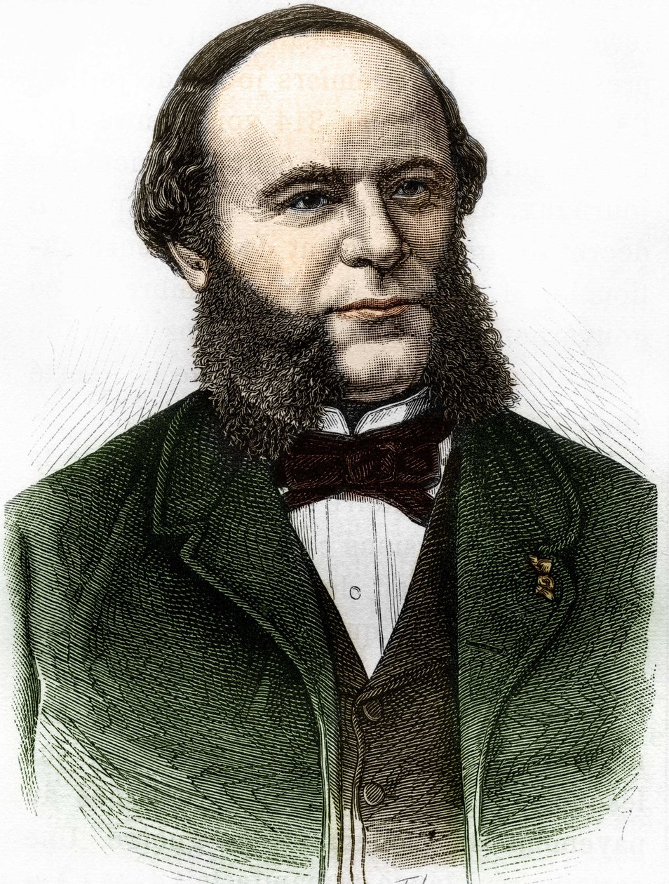 Retrato de Auguste Pouyer-Quertier (Pouyer Quertier) (1820 - 1891). Gravura do final do século XIX. de Unknown artist