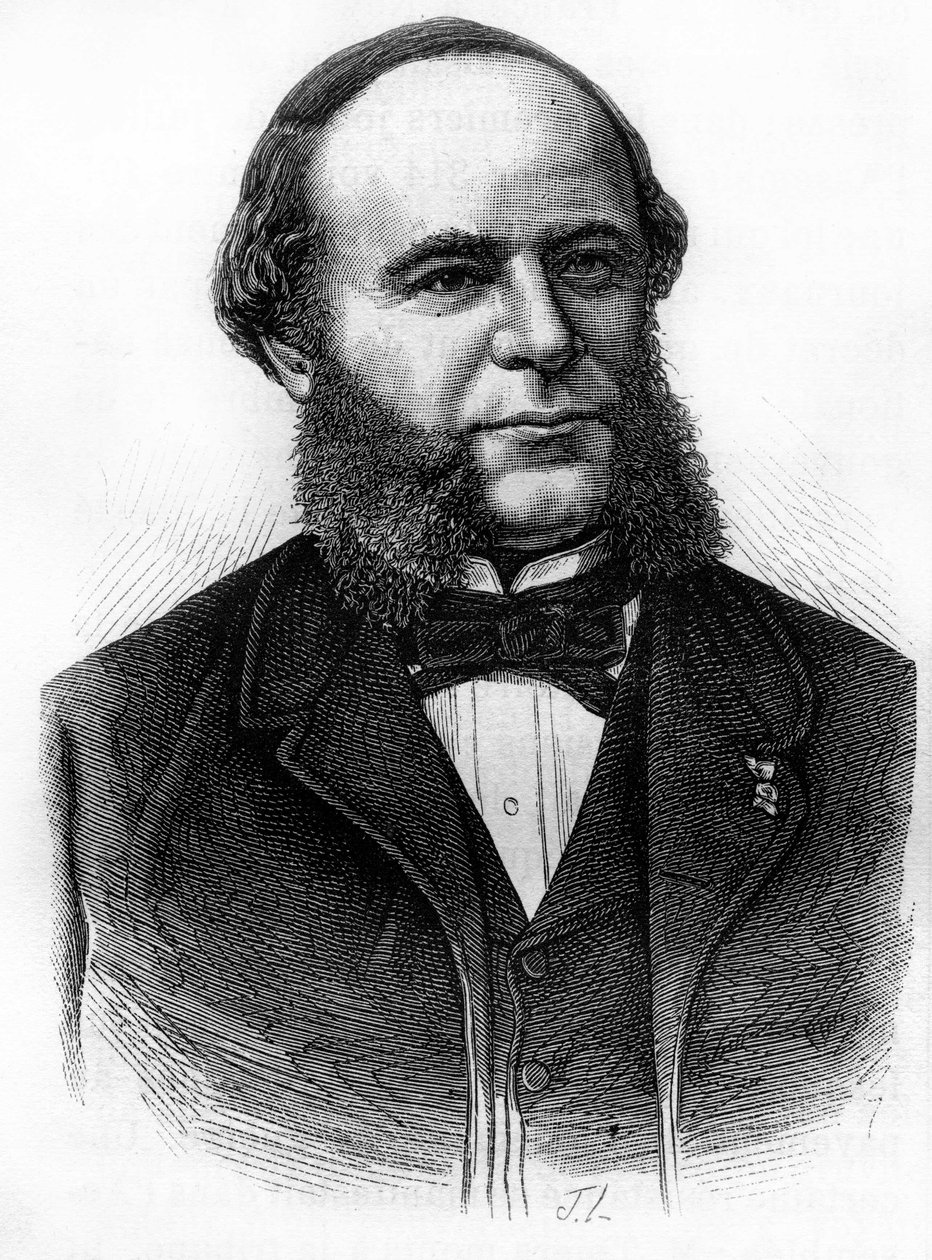 Retrato de Auguste Pouyer-Quertier (Pouyer Quertier) (1820 - 1891). Gravura do final do século XIX em "Histoire de France" de H. Martin. de Unknown artist