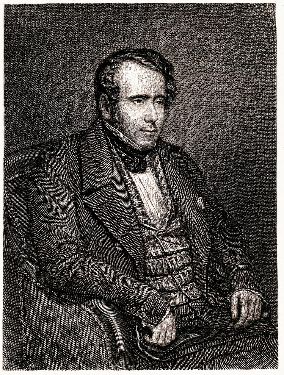 Retrato de Augustin Thierry, historiador francês (gravura de Unknown artist