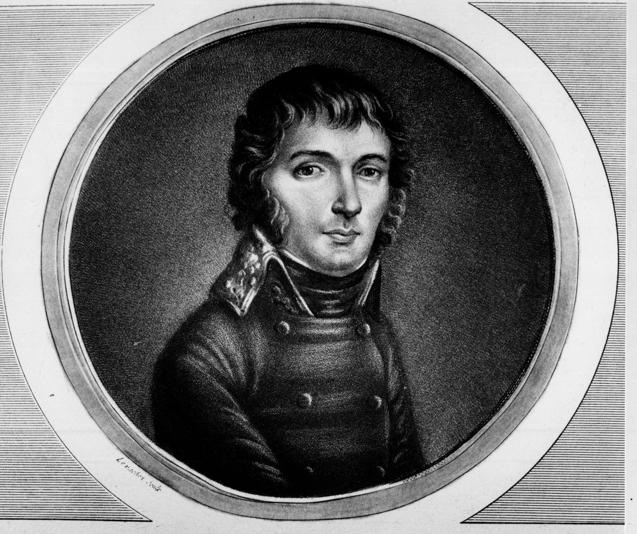 Retrato de Barthelemy Joubert (1769 - 1799), General da Armee da Itália. Gravura em "Coleção completa de pinturas históricas da revolução francesa, em três volumes". 1804. de Unknown artist