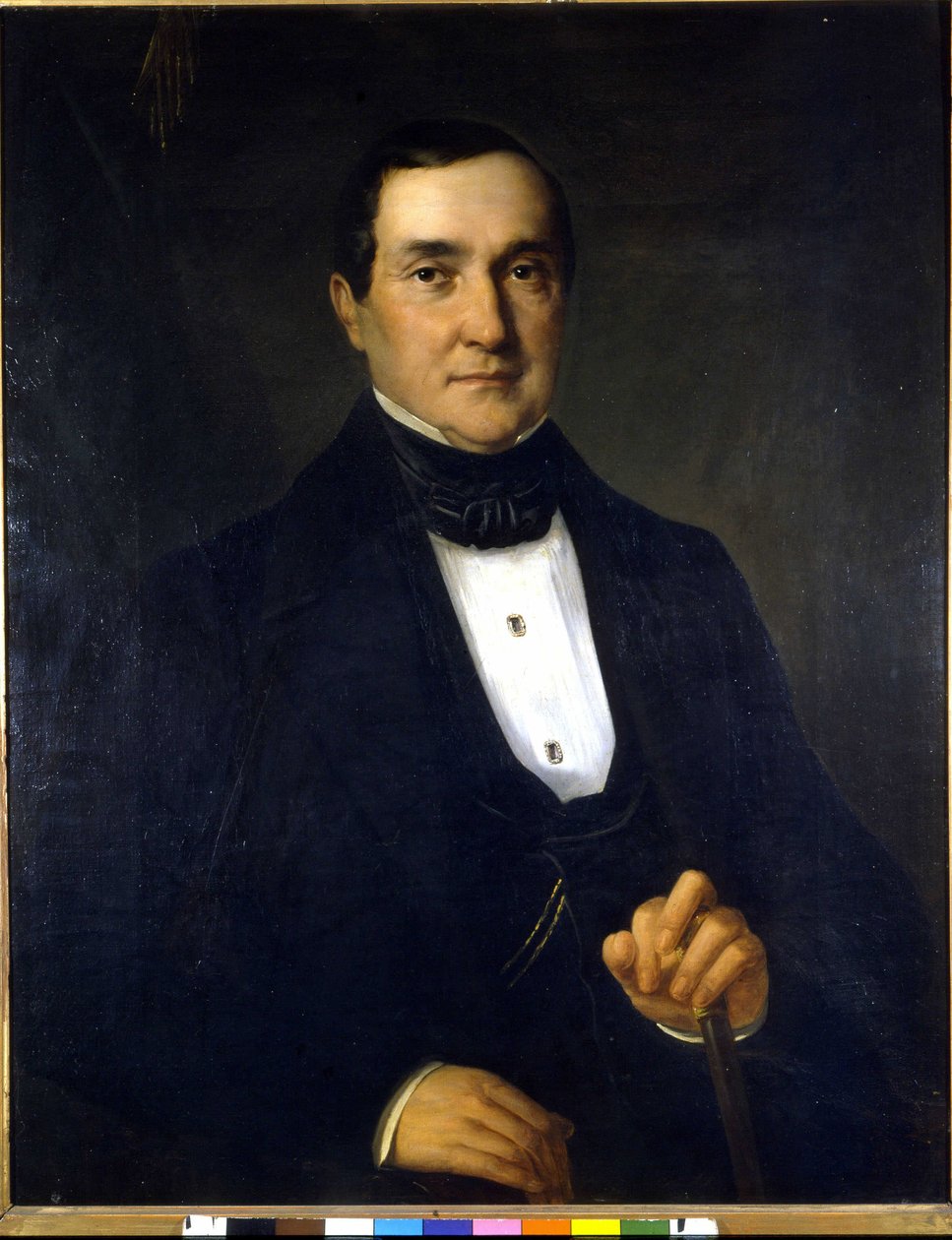 Retrato de Bartolomeo Merelli (1793-1879), primeiro diretor do Scala. Pintura anônima do século XIX. de Unknown artist