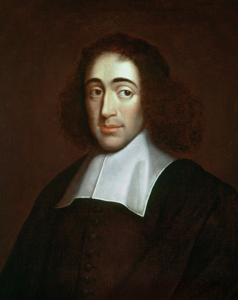 Retrato de Baruch Spinoza (1632-1677), filósofo holandês, também conhecido como Bento de Espinosa ou Benedictus de Spinoza ou Benedictus de Spinoza - pintura anónima. Colecção privada. de Unknown artist