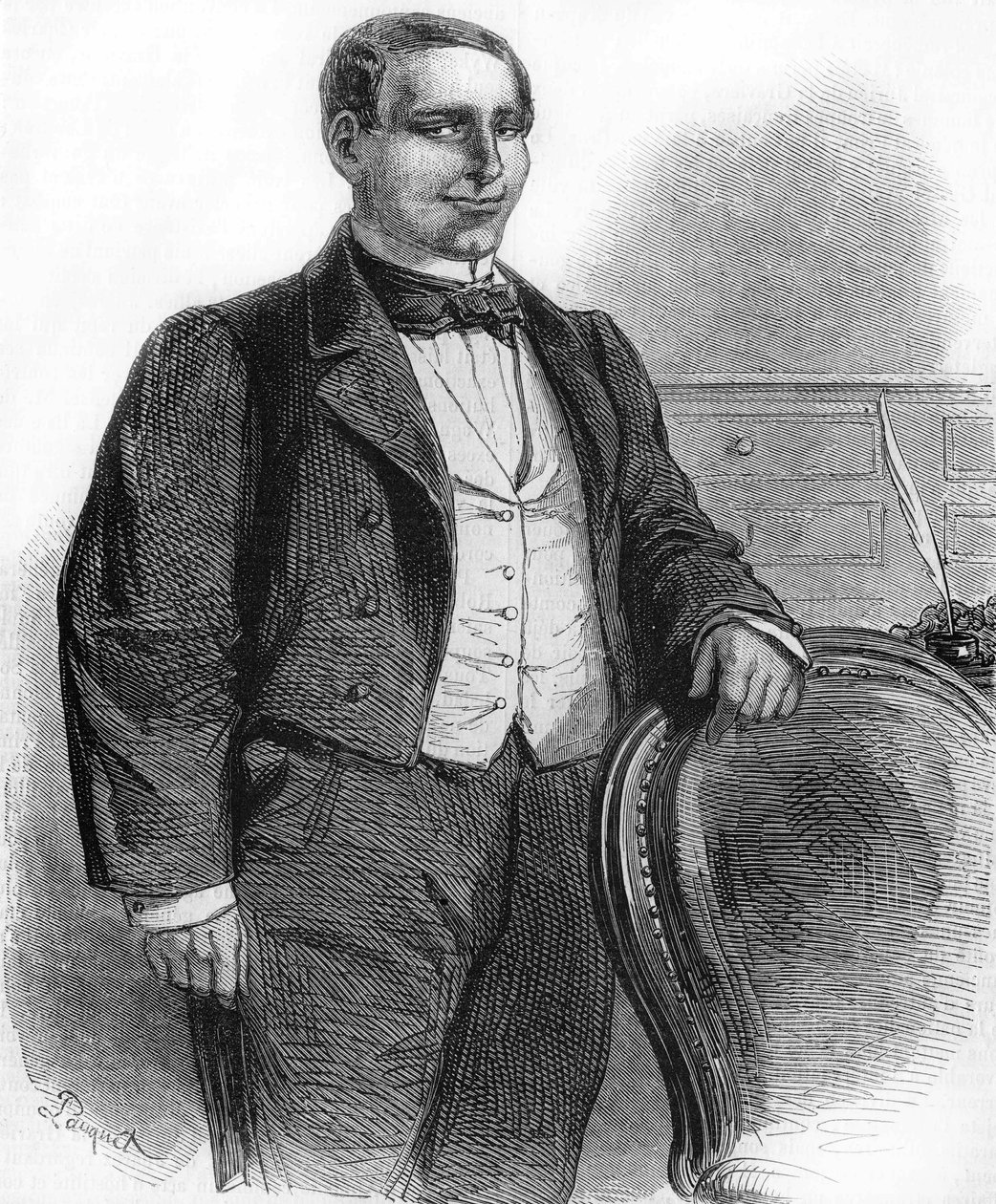 Retrato de Benito Pablo Ju¿rez. Político mexicano de origem indiana (1806 a 1872). Presidente da República do México em 1858. de Unknown artist