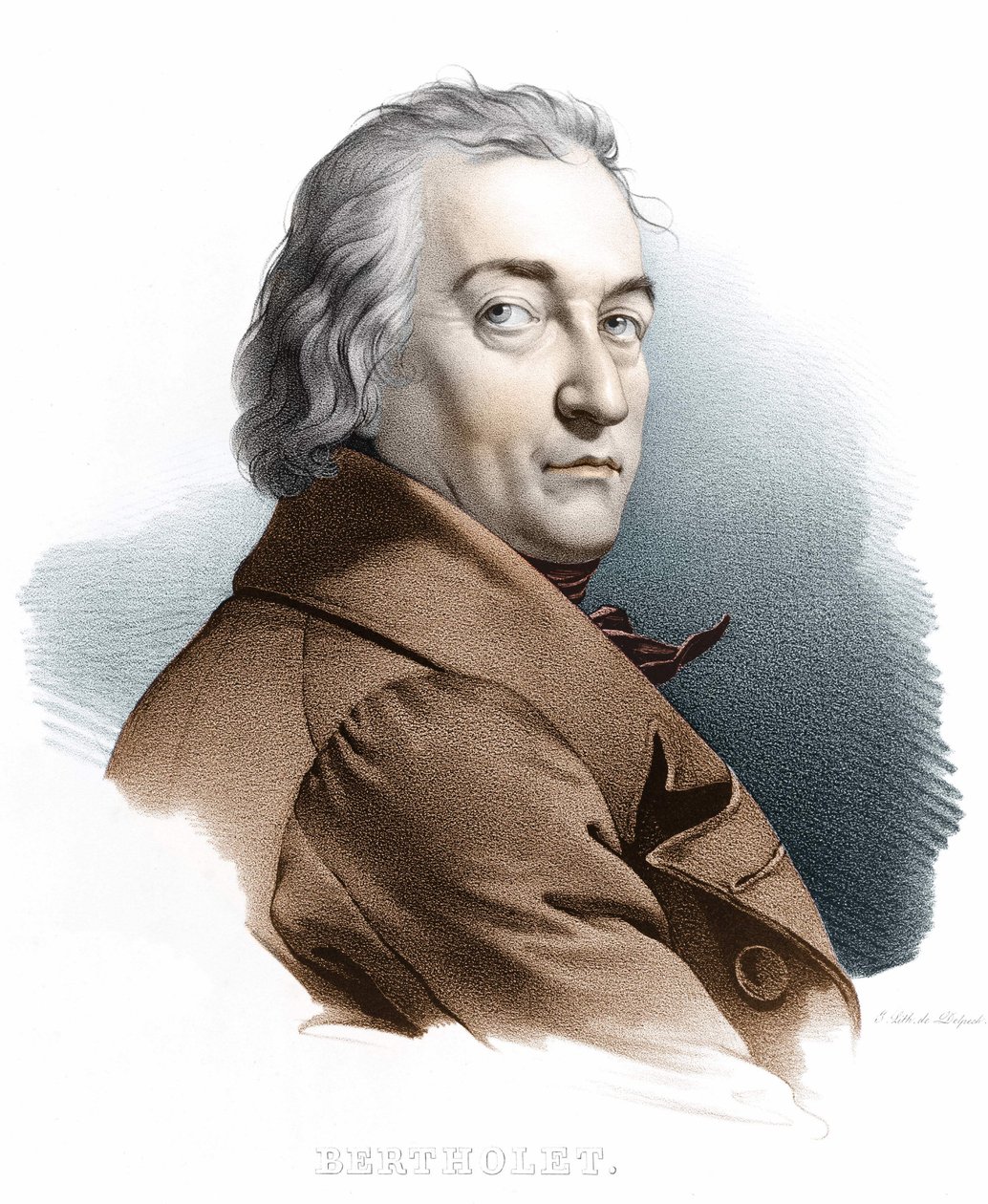 Retrato de Berthollet. Gravura do século XIX. de Unknown artist