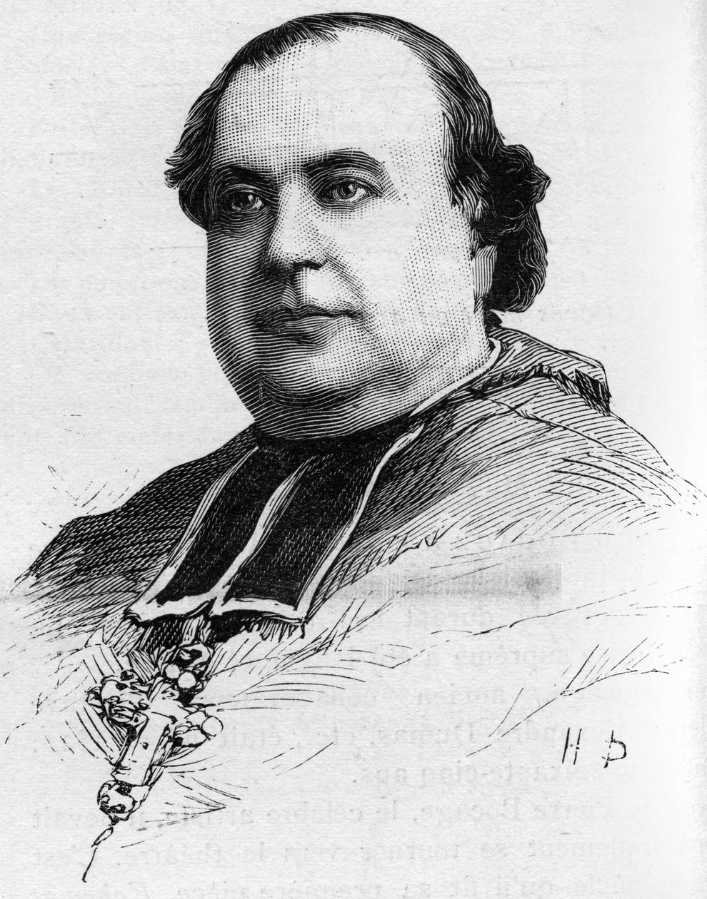Retrato do Bispo Marechal, Eveque de Laval, que morreu em 1887. de Unknown artist
