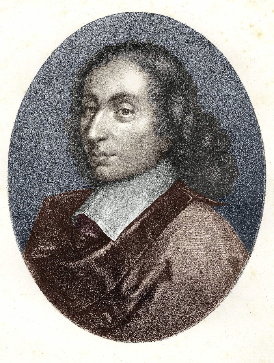 Retrato de Blaise Pascal - gravura do século XIX. de Unknown artist