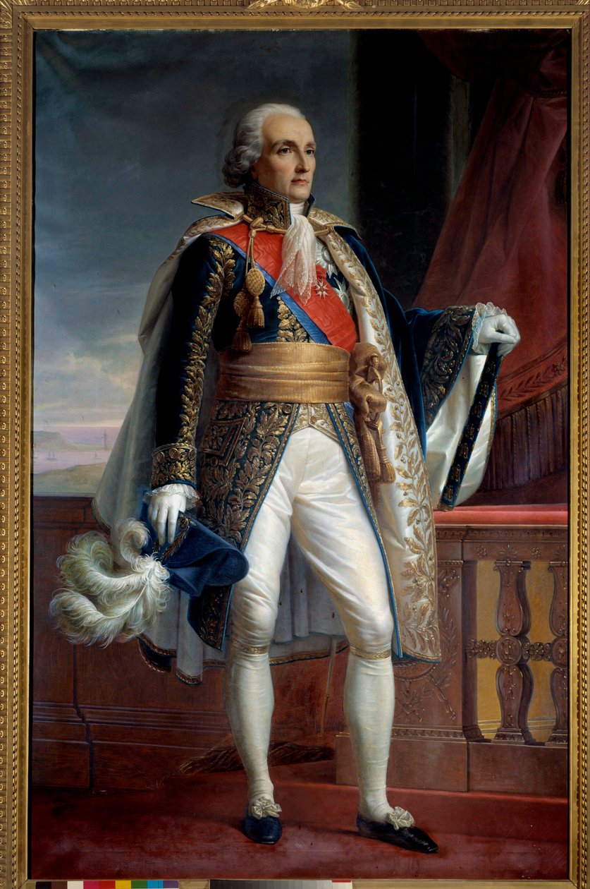 Retrato de Bon Adrien Jannot de Moncey, Duque de Conegliano (1754-1842), Marechal do Império em 1804, Governador dos Inválidos de 1833 a 1842 Pintura anônima. 1806 Sol. 2,15x1,33 m Paris, Musee de l