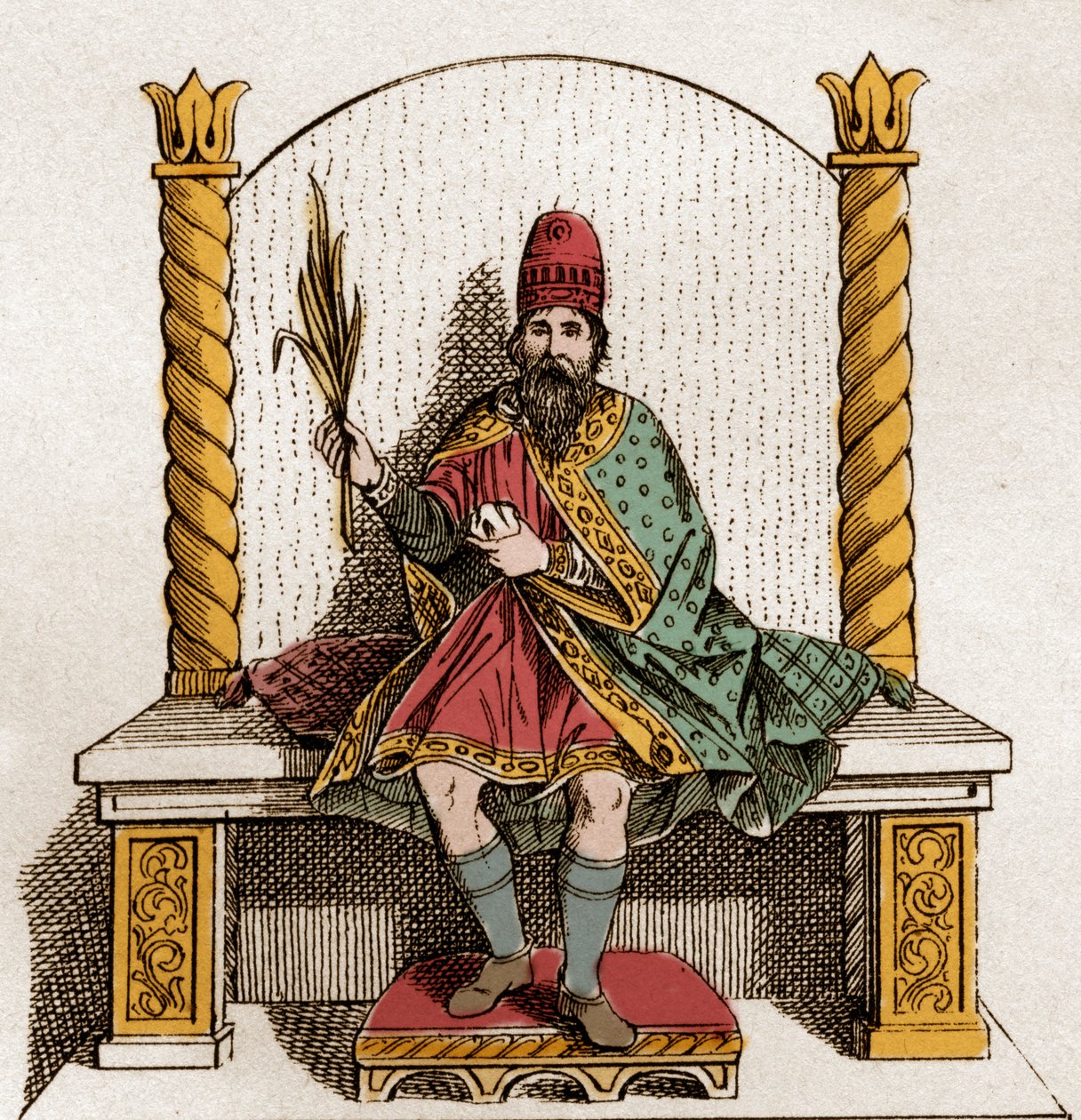 Retrato de Bonifácio III da Toscana (985-1052) Marquês de Canossa e Toscana - Bonifácio III, Marquês da Toscana ou Bonifácio de Canossa - Bonifacio III di Canossa (o Bonifacio IV di Toscana) Gravura de 1861 de Unknown artist