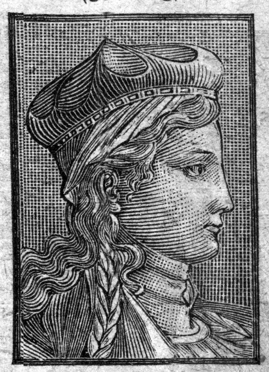 Retrato de Brunehaut (ou Brunehilde) (ca. 534 a 613) esposa de Sigebert I. de Unknown artist