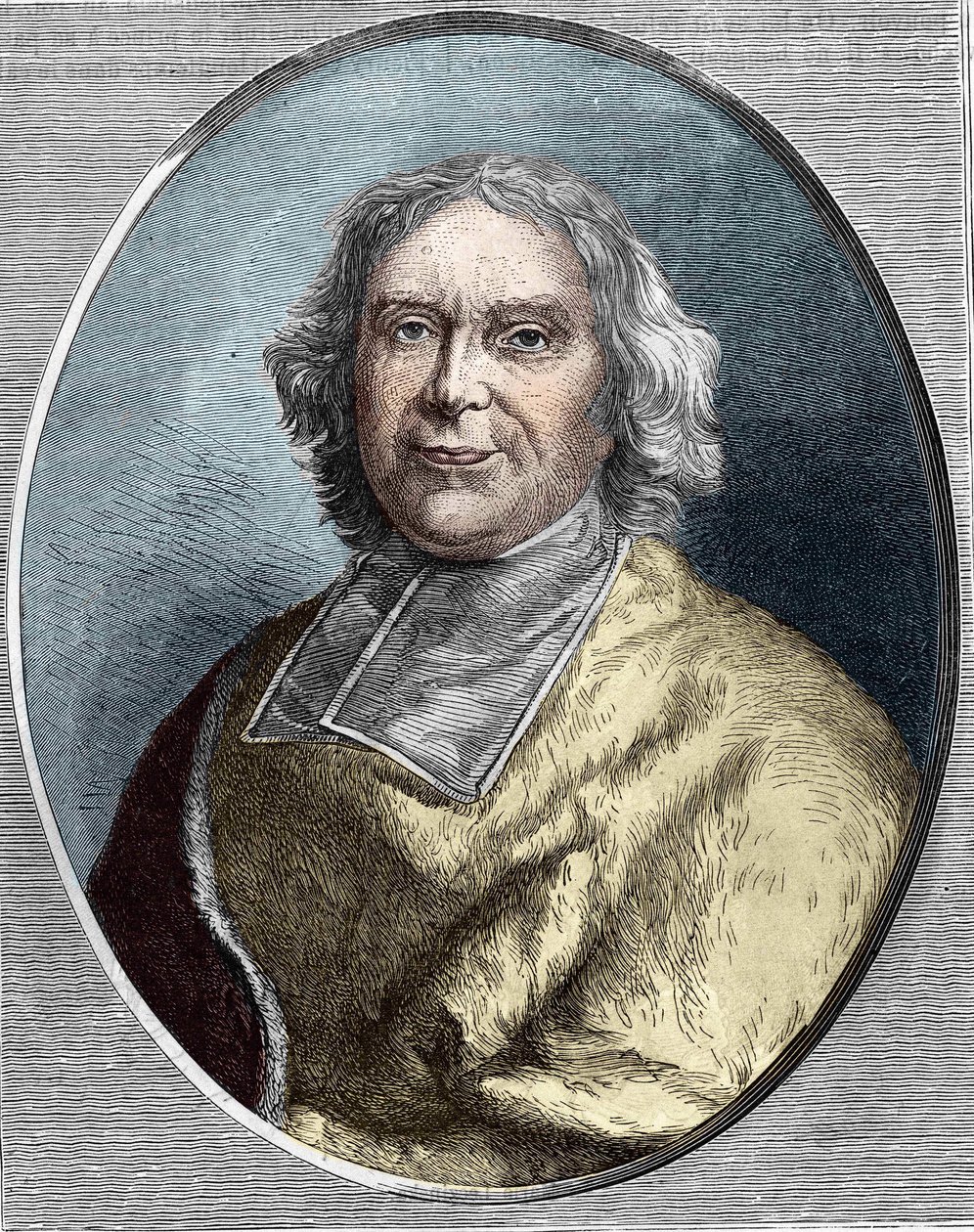 Retrato do Cardeal Fleury (1653 - 1743). Gravura de André Hercule de Fleury de 1866. de Unknown artist