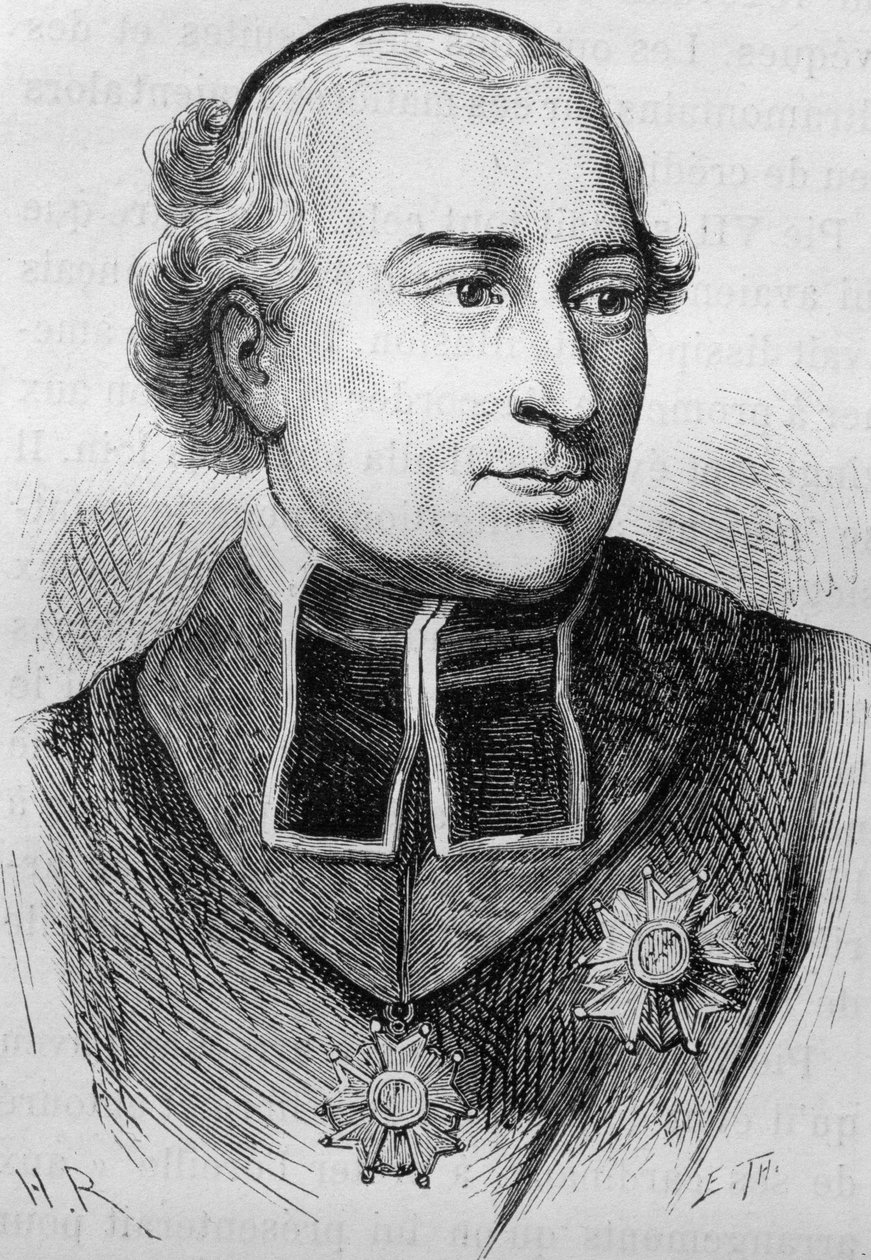 Retrato do Cardeal Joseph Fesch (1763 - 1839). Gravura do final do século XIX em "Histoire de France" de H. Martin. de Unknown artist