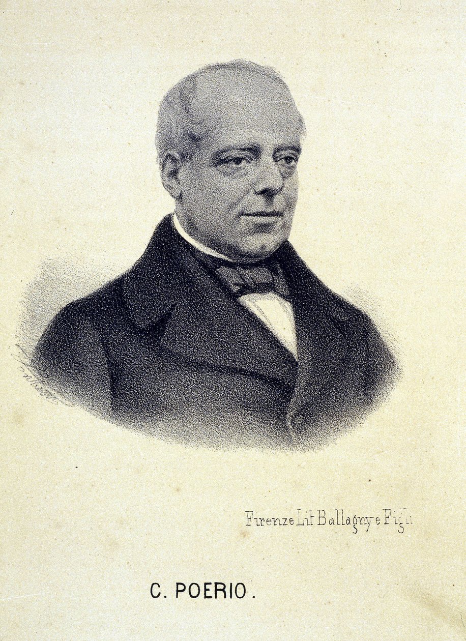 Retrato de Carlo Poerio (1803 - 1867), revolucionário italiano. de Unknown artist