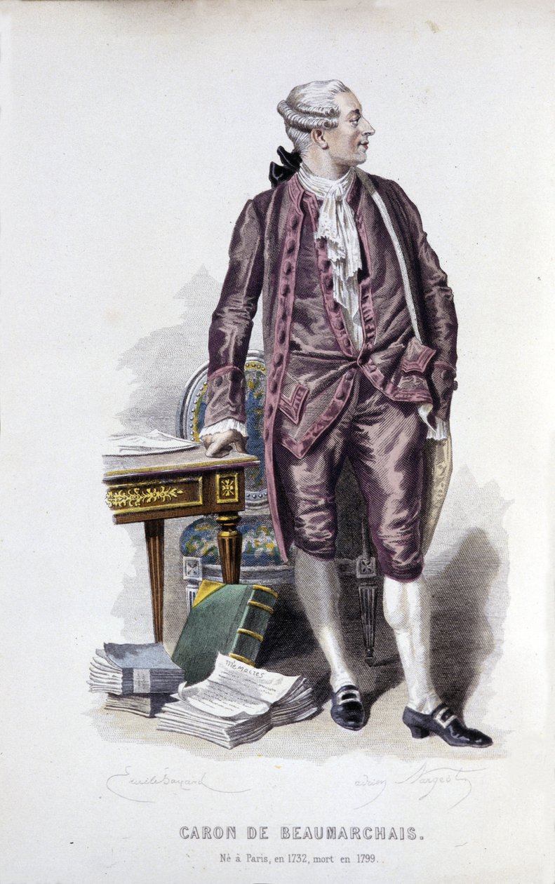 Retrato de Caron de Beaumarchais (1732 - 1799). de Unknown artist
