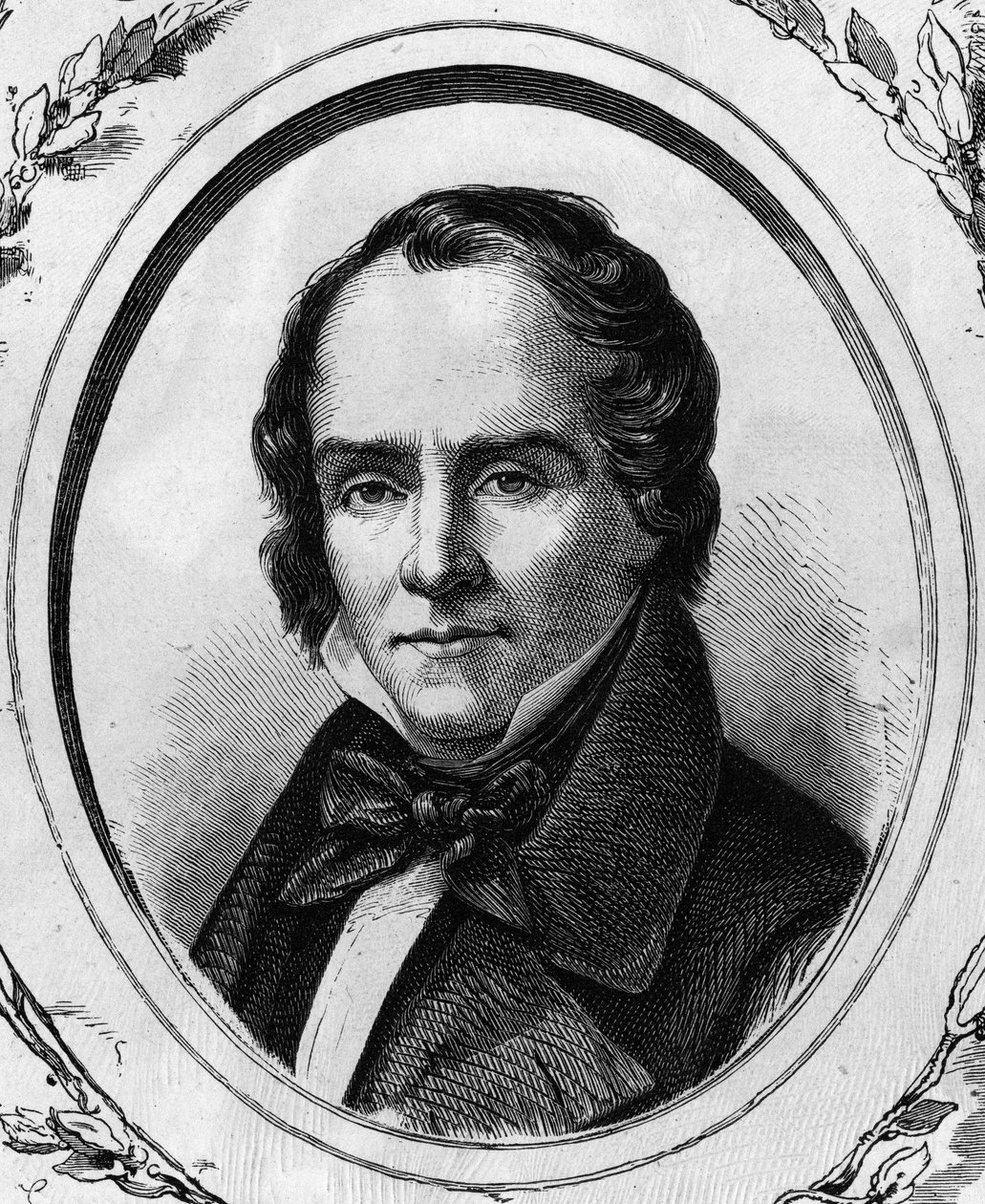 Retrato de Casimir Delavigne, poeta e dramaturgo francês (1793 - 1843) gravura de 1866. de Unknown artist