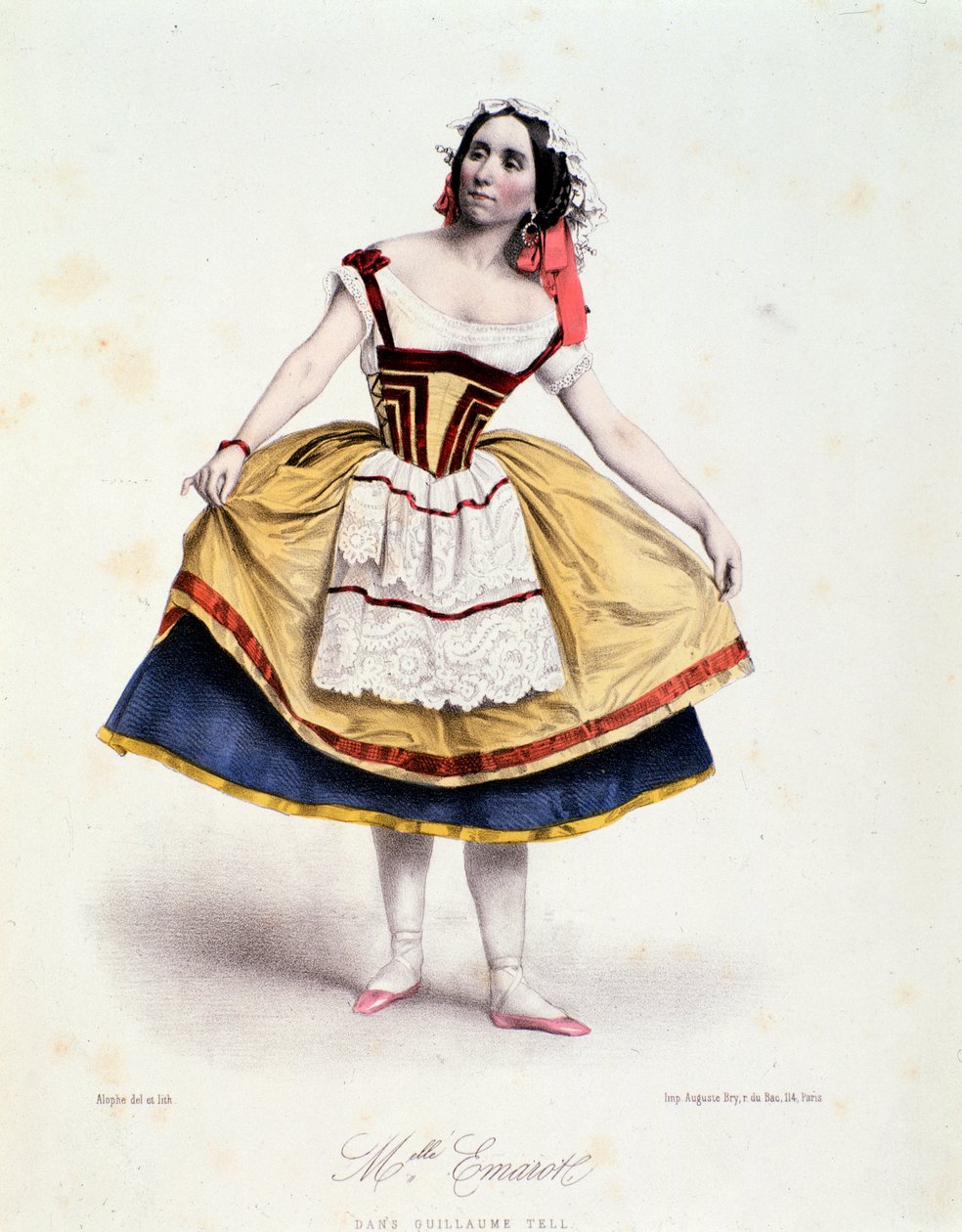 Retrato de Celestine Emarot em Guillaume Tell, ballet de Gioacchino Rossini, c.1858 de Unknown artist
