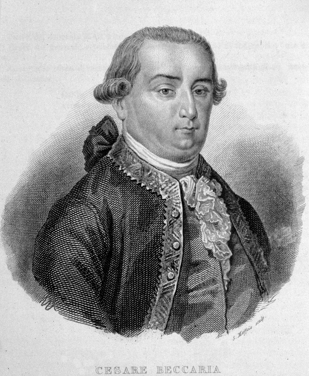 Retrato de Cesare Bonesana, Marquês de Beccaria (1738 - 1794), jurista italiano. de Unknown artist