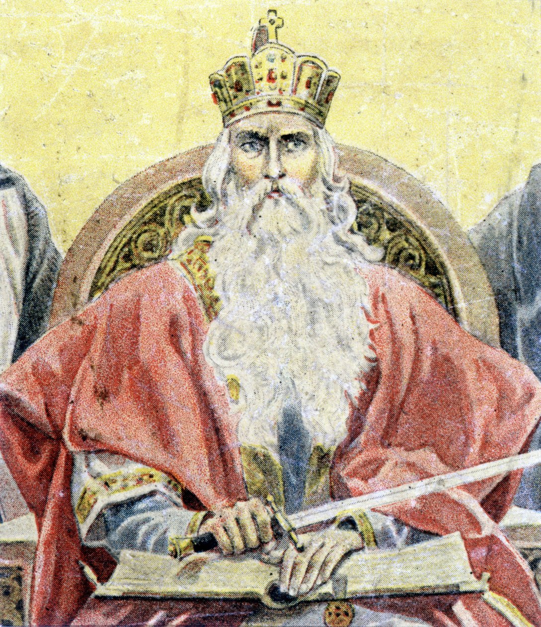 Retrato de Carlos Magno - gravura de Unknown artist