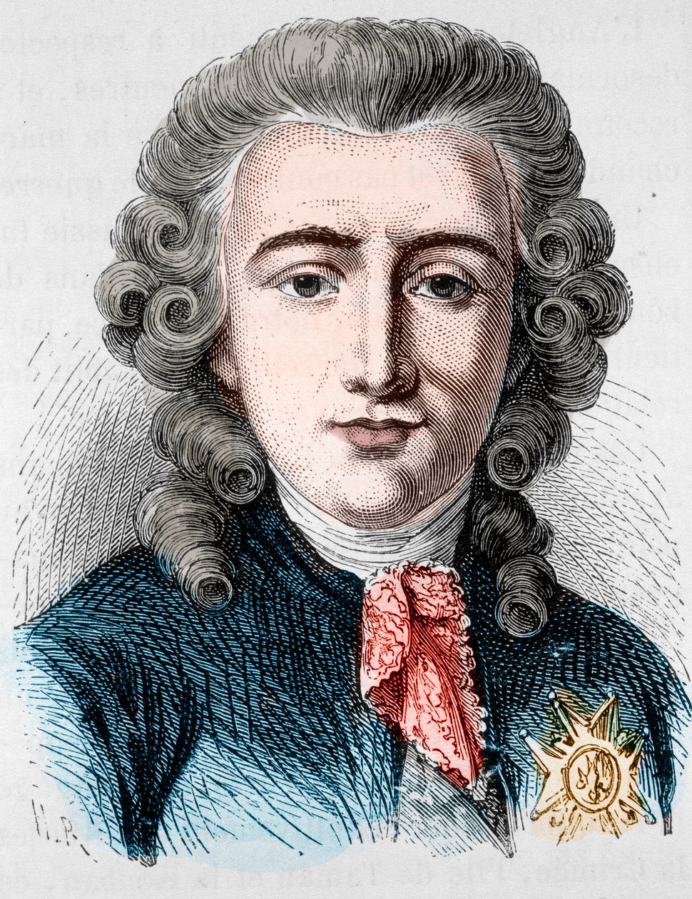 Retrato de Charles Alexandre de Calonne, político francês (1734 -1802) - em "L