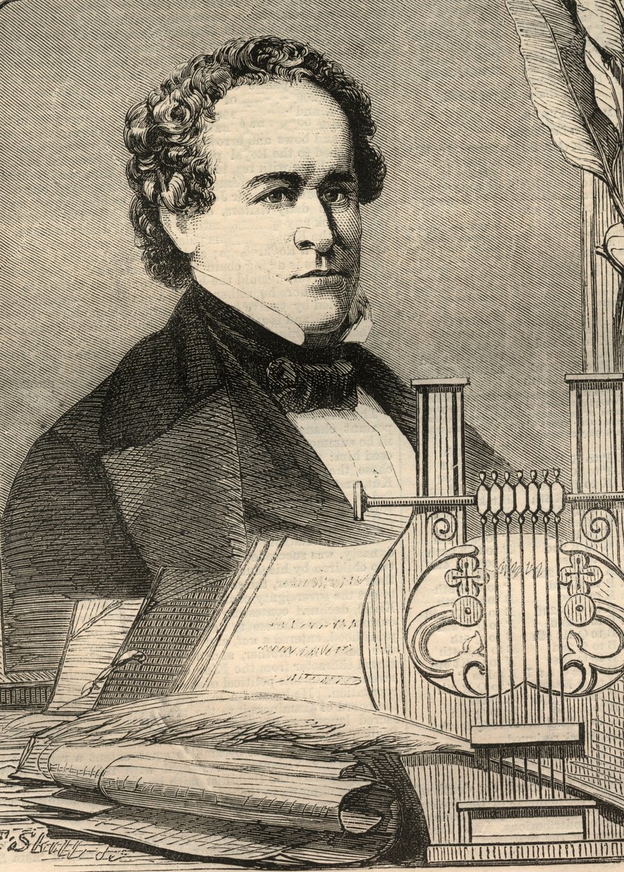 Retrato de Charles Anthon (1797-1867), professor americano. Gravura em "The illustrated London News" de 23 de Janeiro de 1858. de Unknown artist