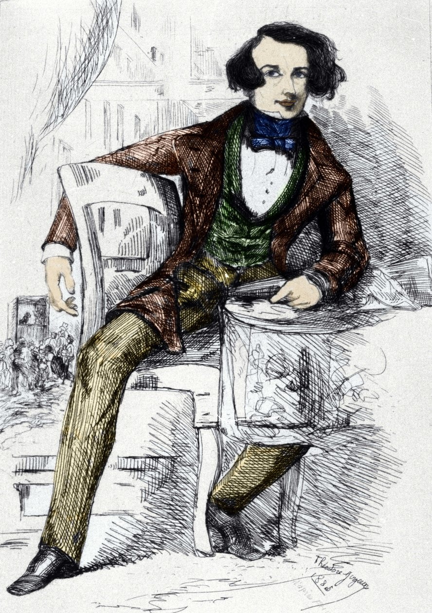 Retrato de Charles Dickens (1812-1870), escritor inglês. de Unknown artist