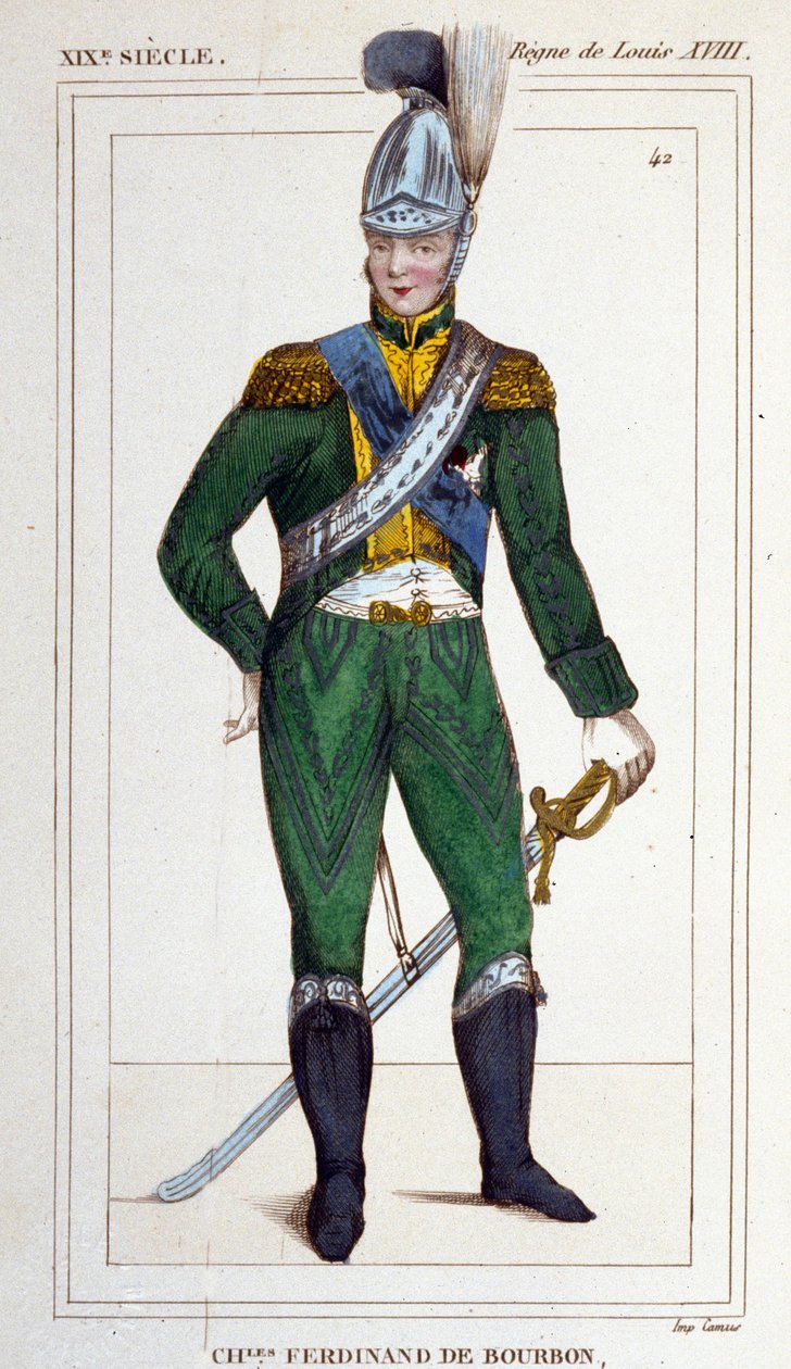 Retrato de Charles Ferdinand de Bourbon (Duque de Berry) 1778 -1820. de Unknown artist