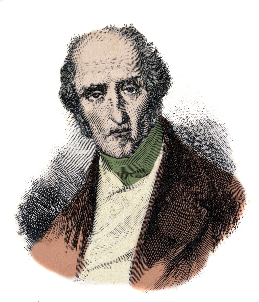Retrato de Charles Fourier (1772 - 1837), teorista socialista francês. Gravura do século XIX. de Unknown artist